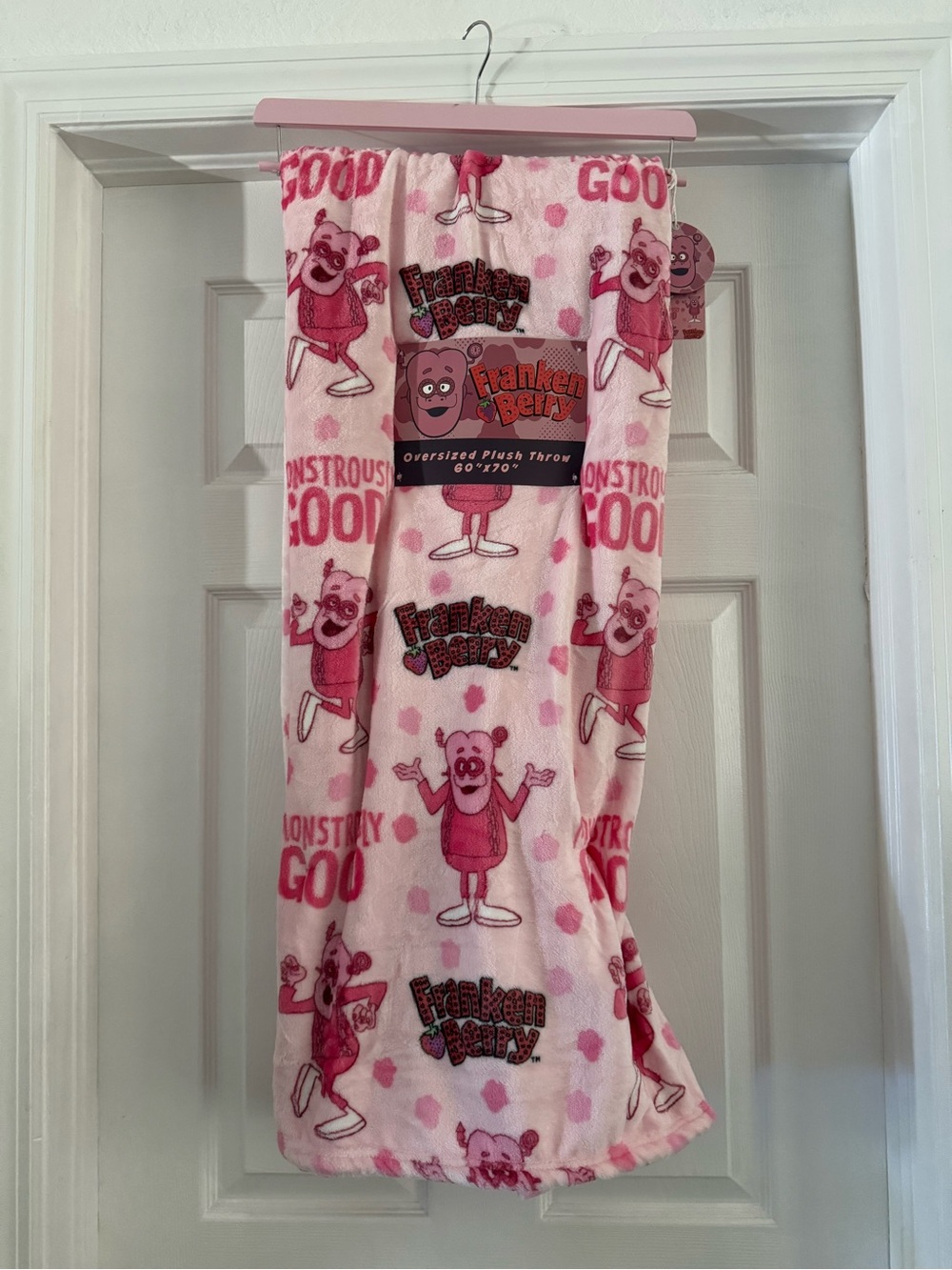General Mills Franken Berry Halloween throw Blanket